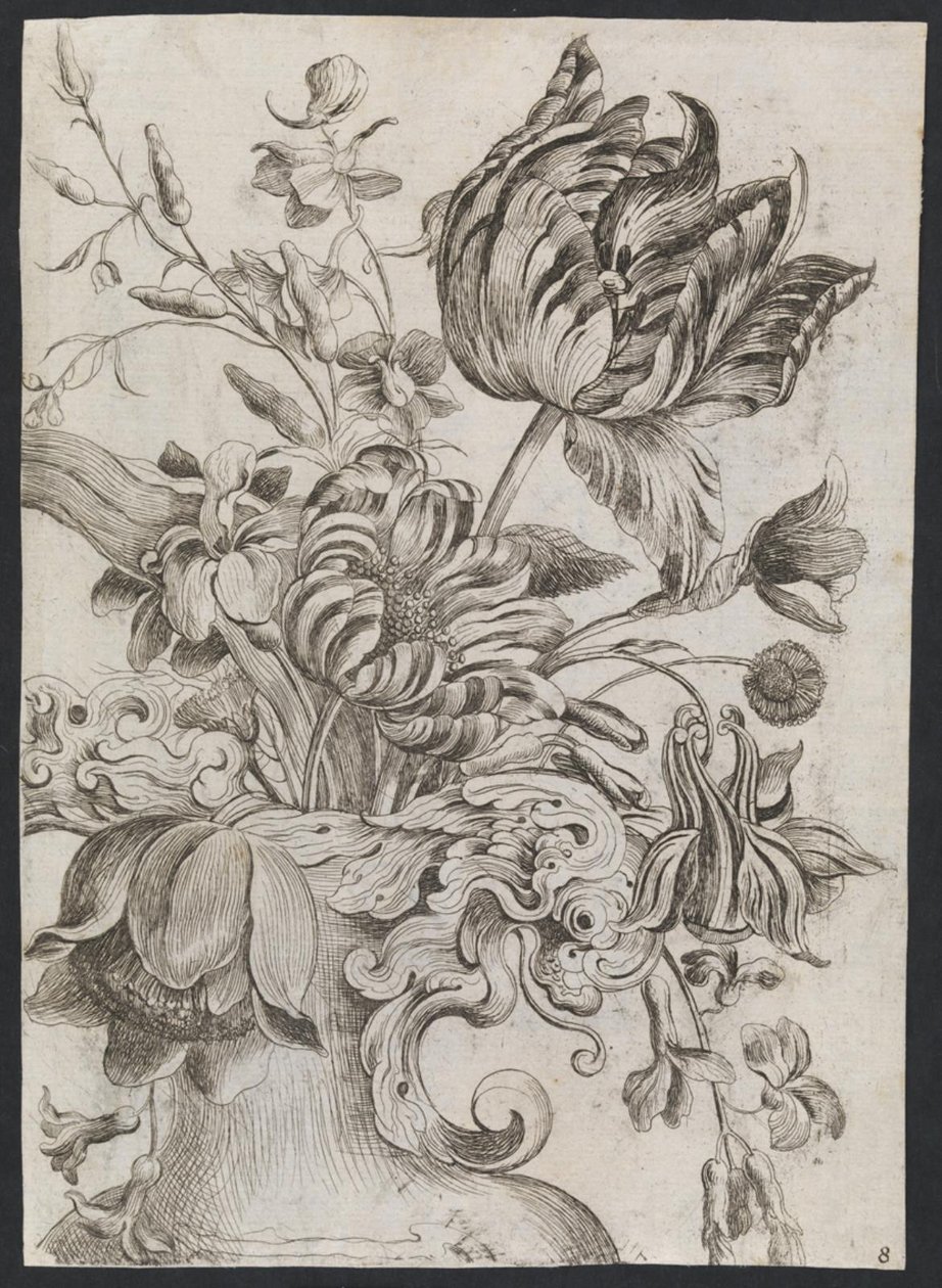 Flowers by Ubekendt hollandsk 1600 tallet