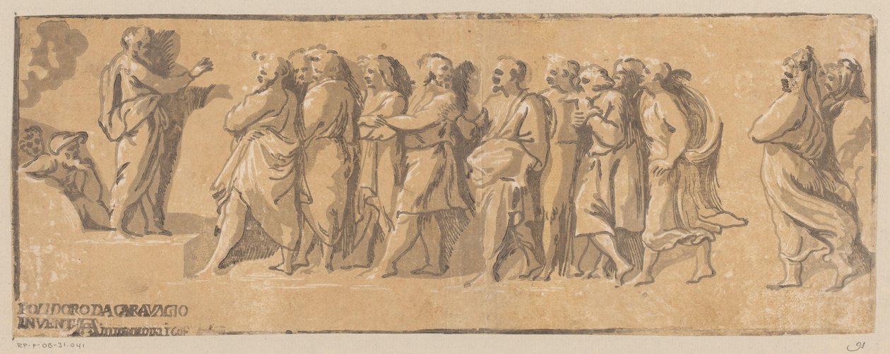 Peter Preaches in Jerusalem by Ugo da Carpi