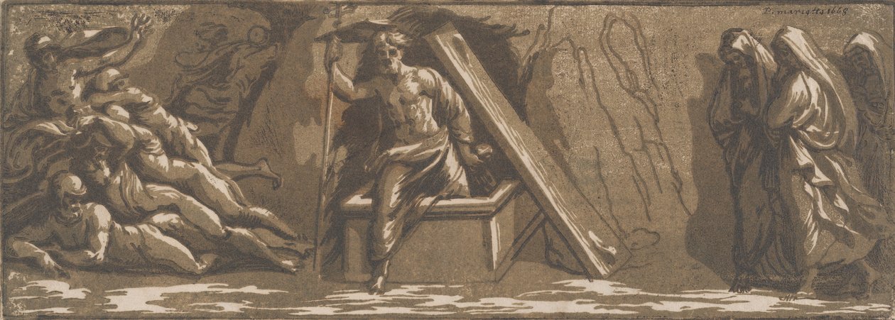 Resurrection of Christ, ca. 1520-27 by Ugo da Carpi