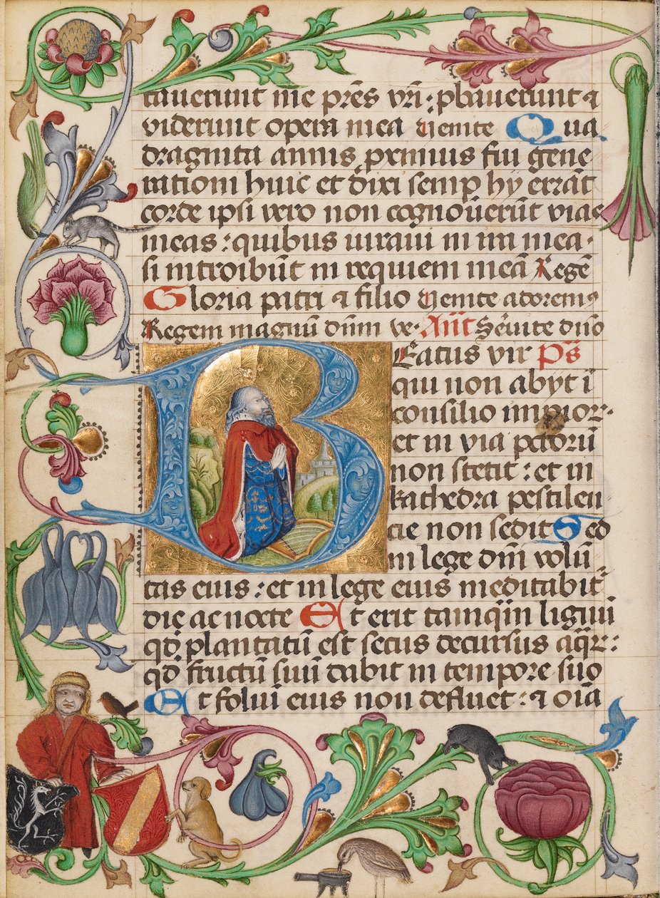 Initial B: David in Prayer by Ulrich Schreier