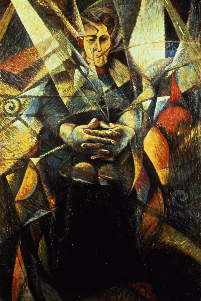 Portrait of a Seated Woman by Umberto Boccioni