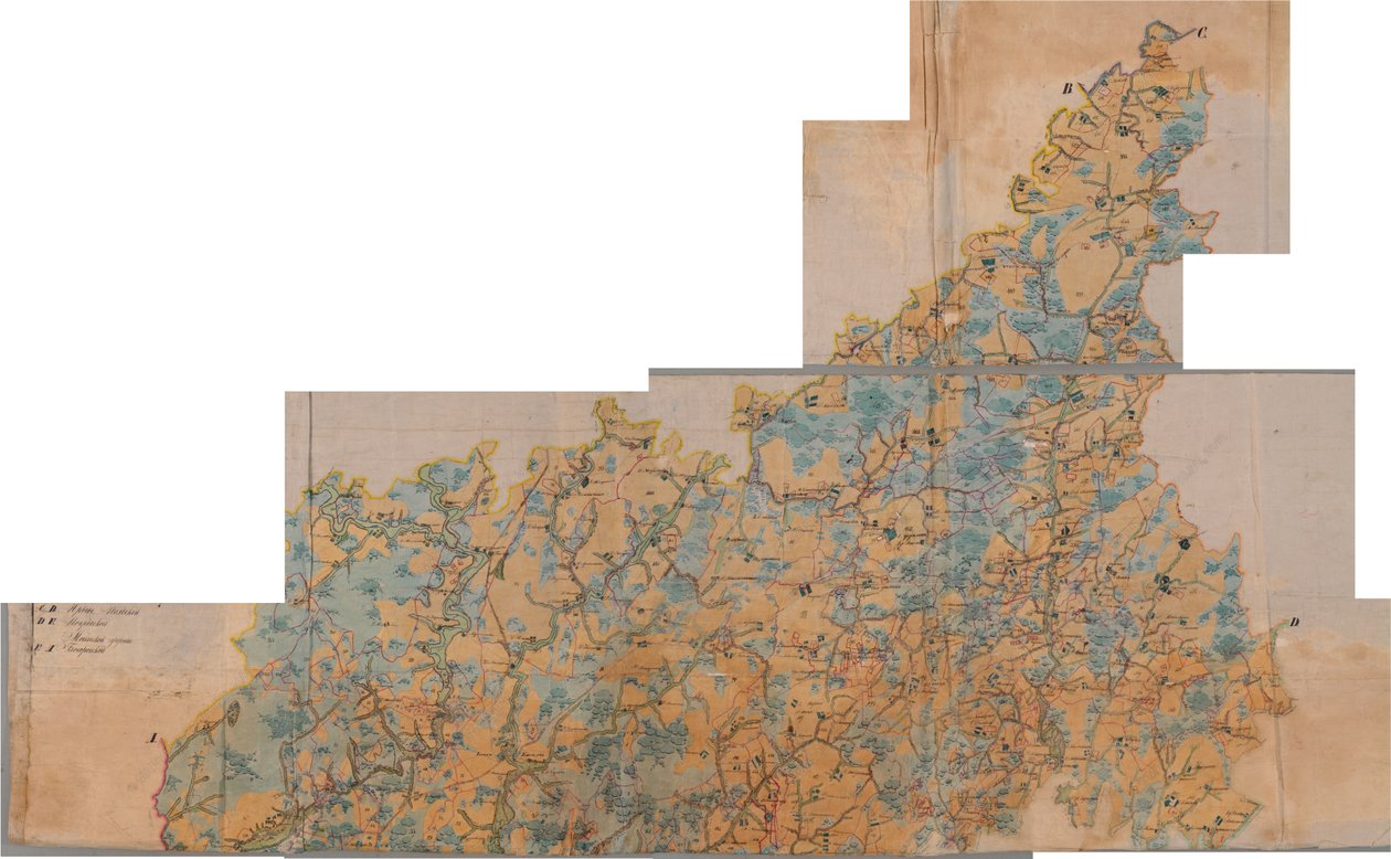 Map of Kirzhachsky Uyezd (P.G.M 1 Versta) 1780 - 1790 by Unbekannt Unbekannt