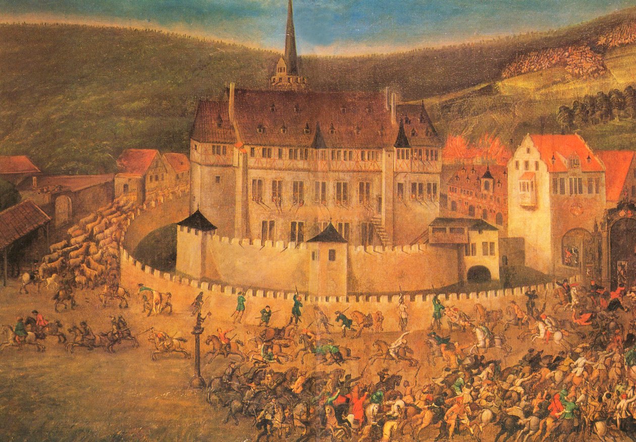 Attack of Croatian Cavalry on Erbach Castle on May 22, 1623 by Unbekannt Unbekannt