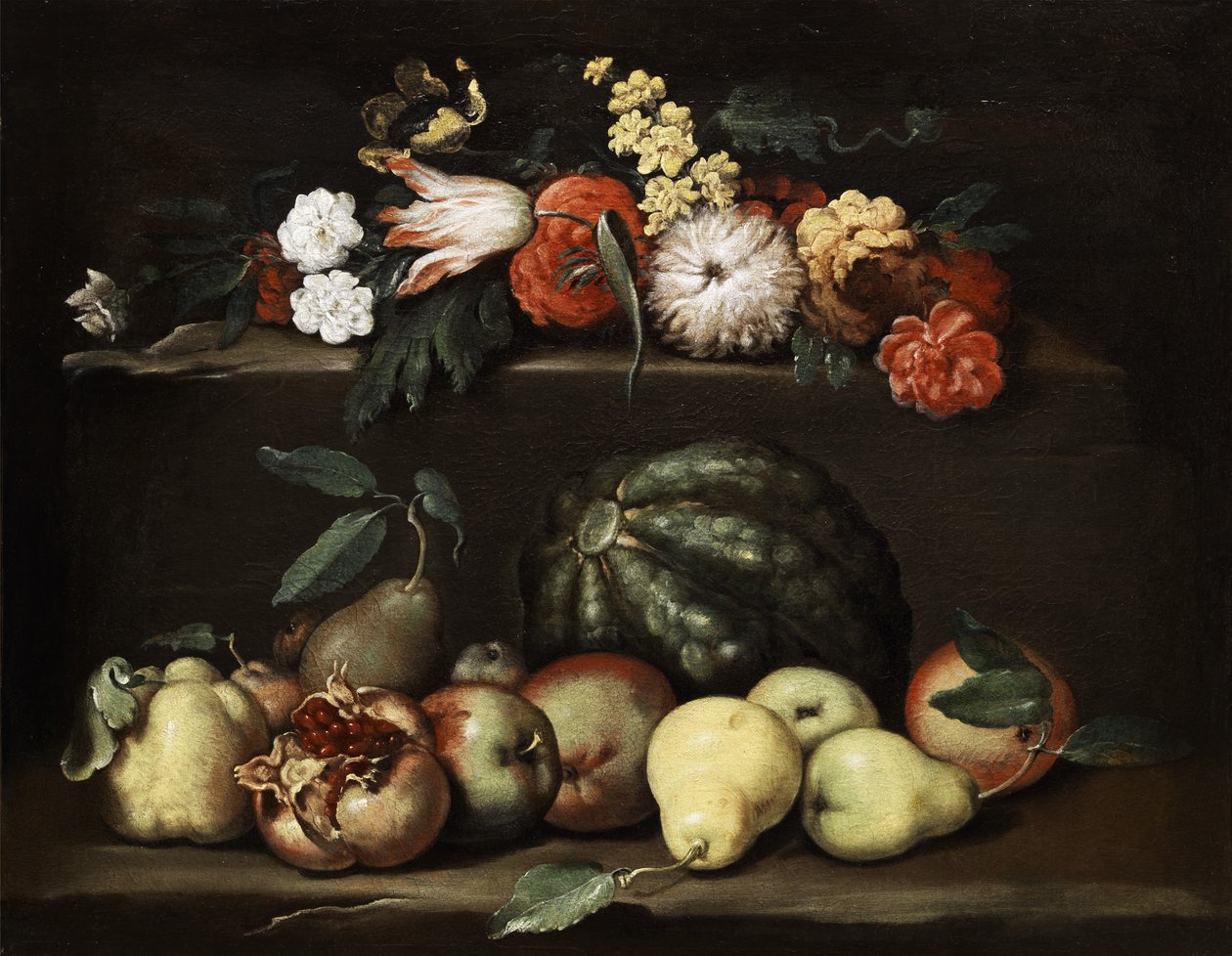 Flower and Fruit Still Life by Unbekannt Unbekannt