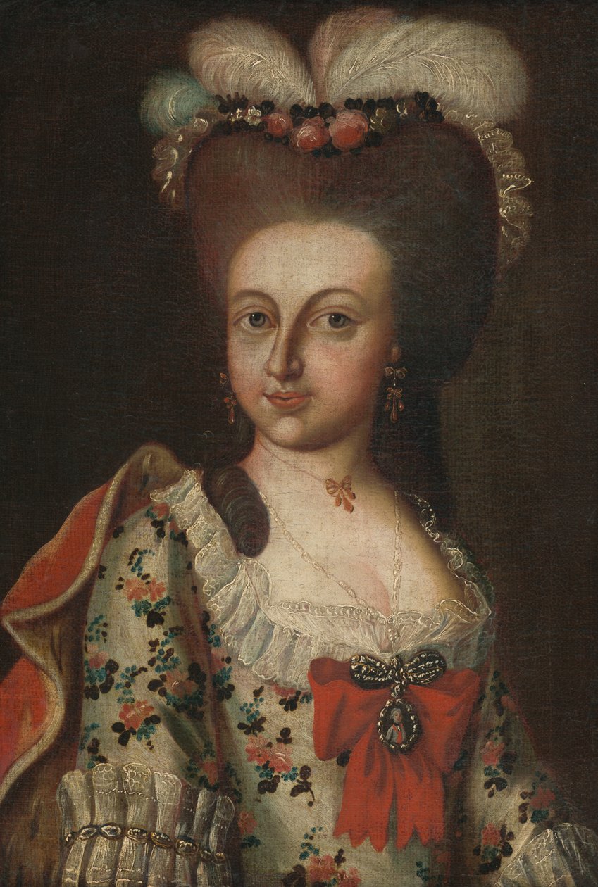 Lady with a High Hairstyle by Unbekannt Unbekannt