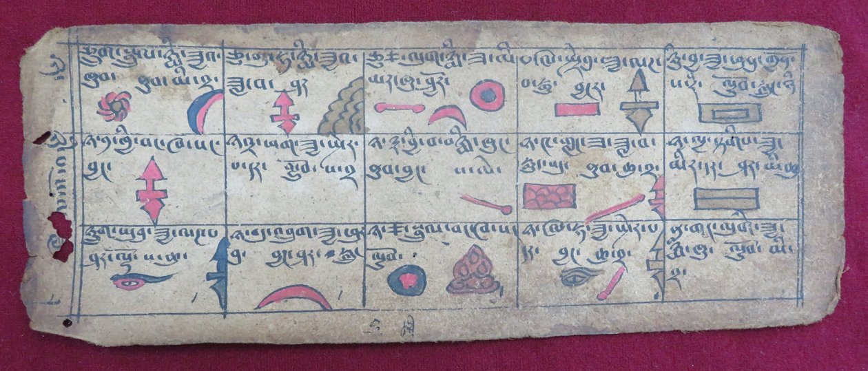 Ersu Astrological Almanac for Half of the 5th Month, with Ersu Shaba Pictographs and Explanations in Tibetan by Unbekannt Unbekannt
