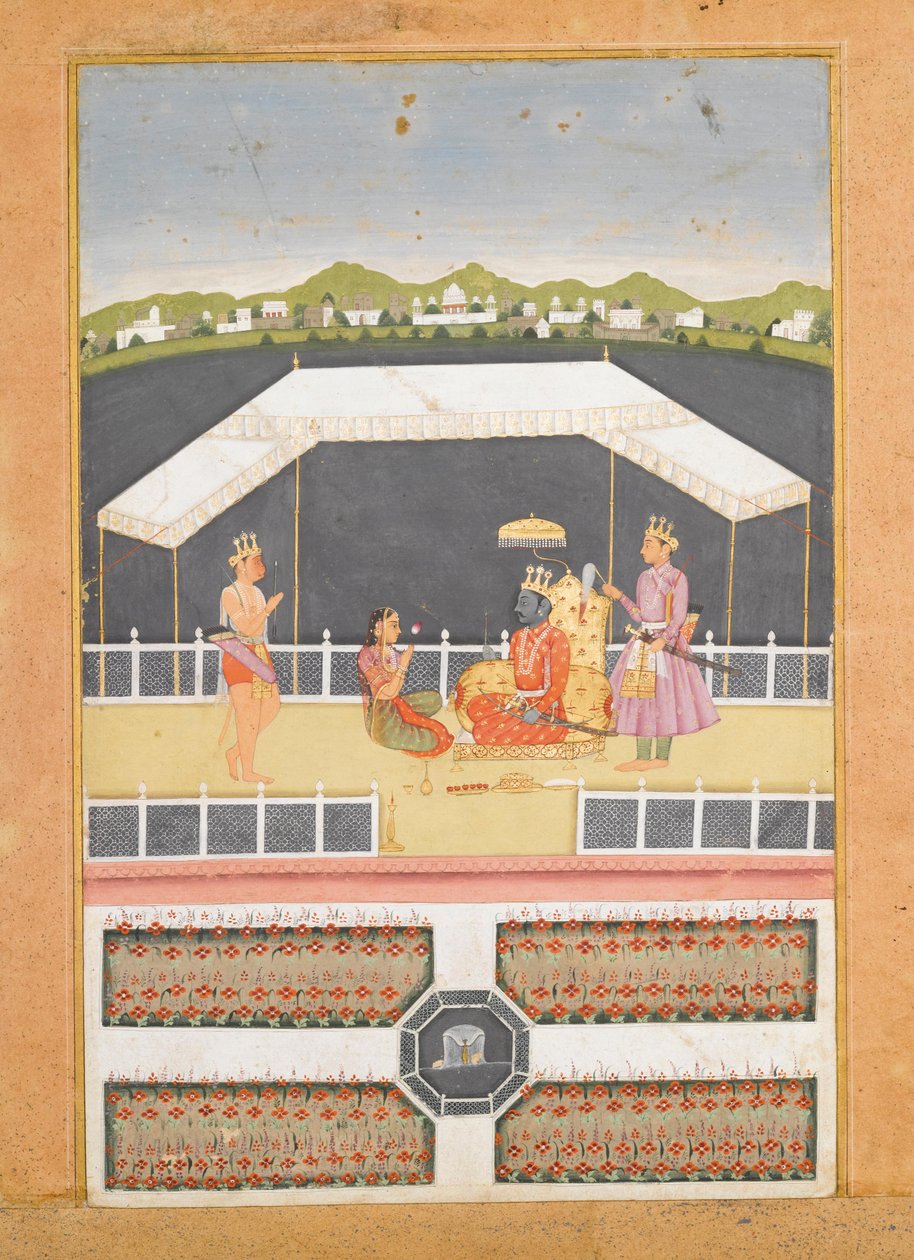 Hanuman Offers Respects to Rama by Unbekannt Unbekannt