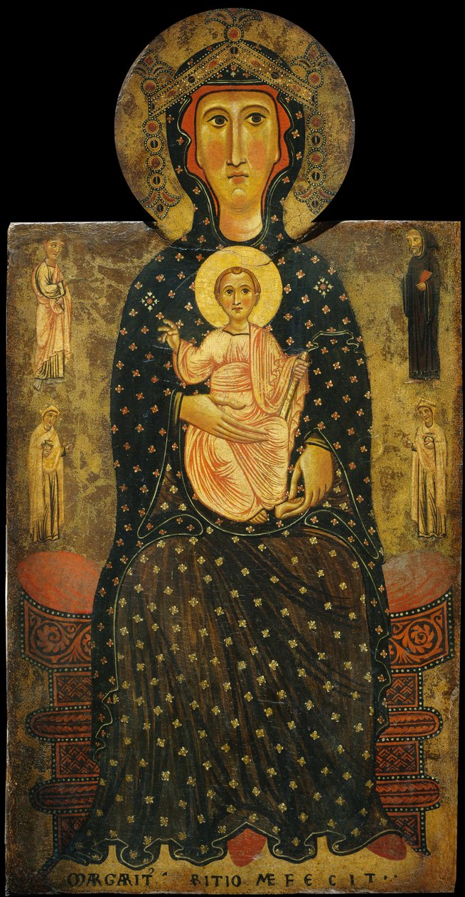Madonna Enthroned with Child by Unbekannt Unbekannt