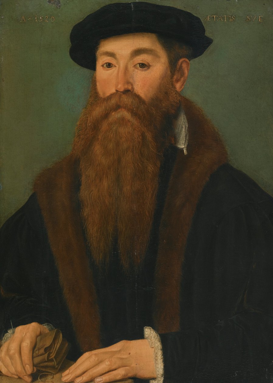 Portrait of a Bearded Gentleman with a Pair of Gloves by Unbekannt Unbekannt