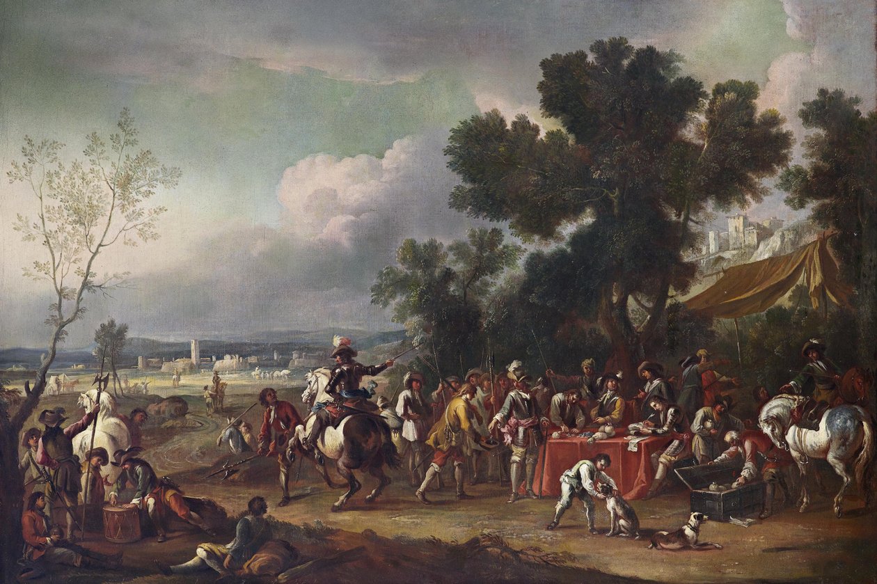 Soldiers in a Landscape by Unbekannt Unbekannt