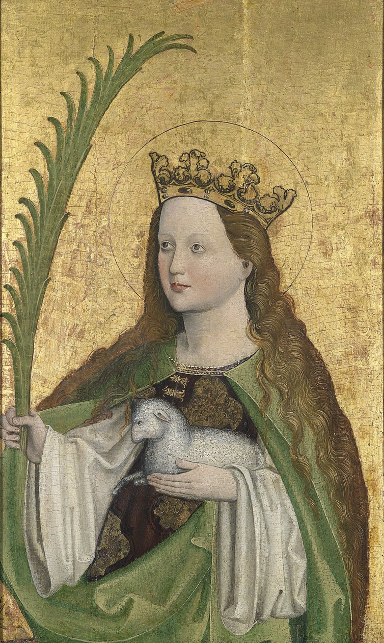 Altar Wing with Saint Agnes by Unbekannt Unbekannt