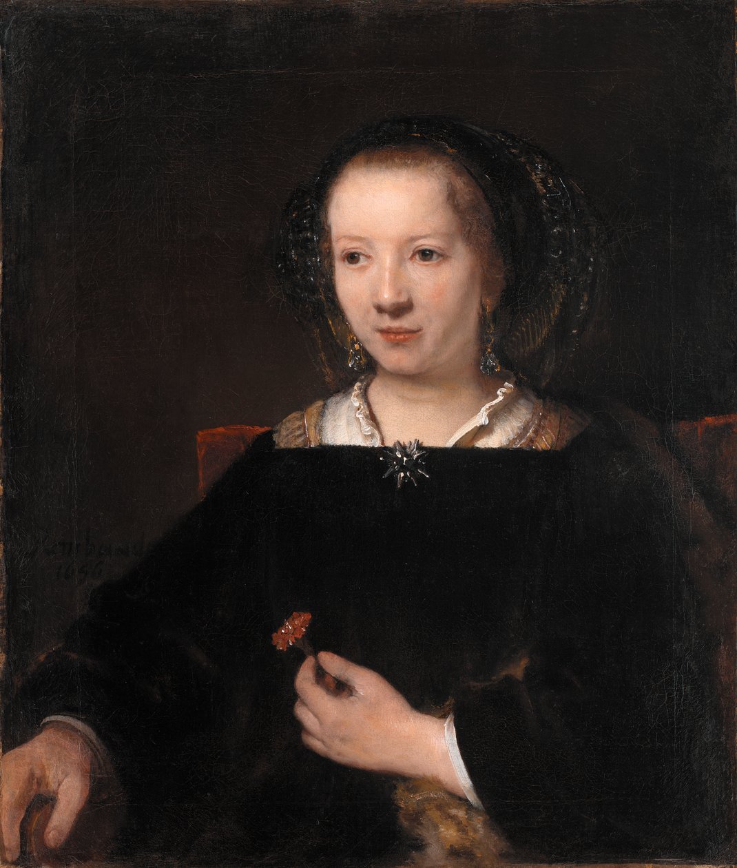 Young Woman with a Carnation by Unbekannt Unbekannt