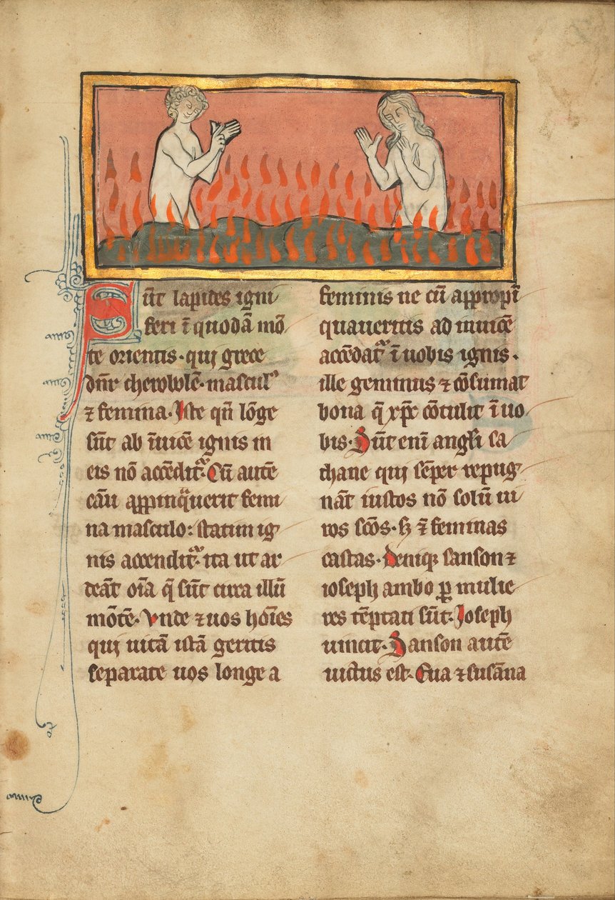 A Man and a Woman among Burning Stones by Unbekannt Unbekannt