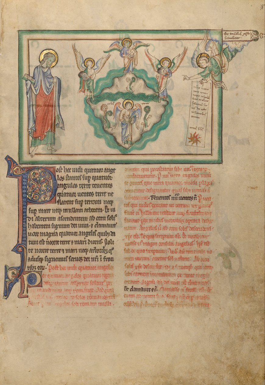 Angels Holding the Four Winds and an Angel Signifying Christ by Unbekannt Unbekannt