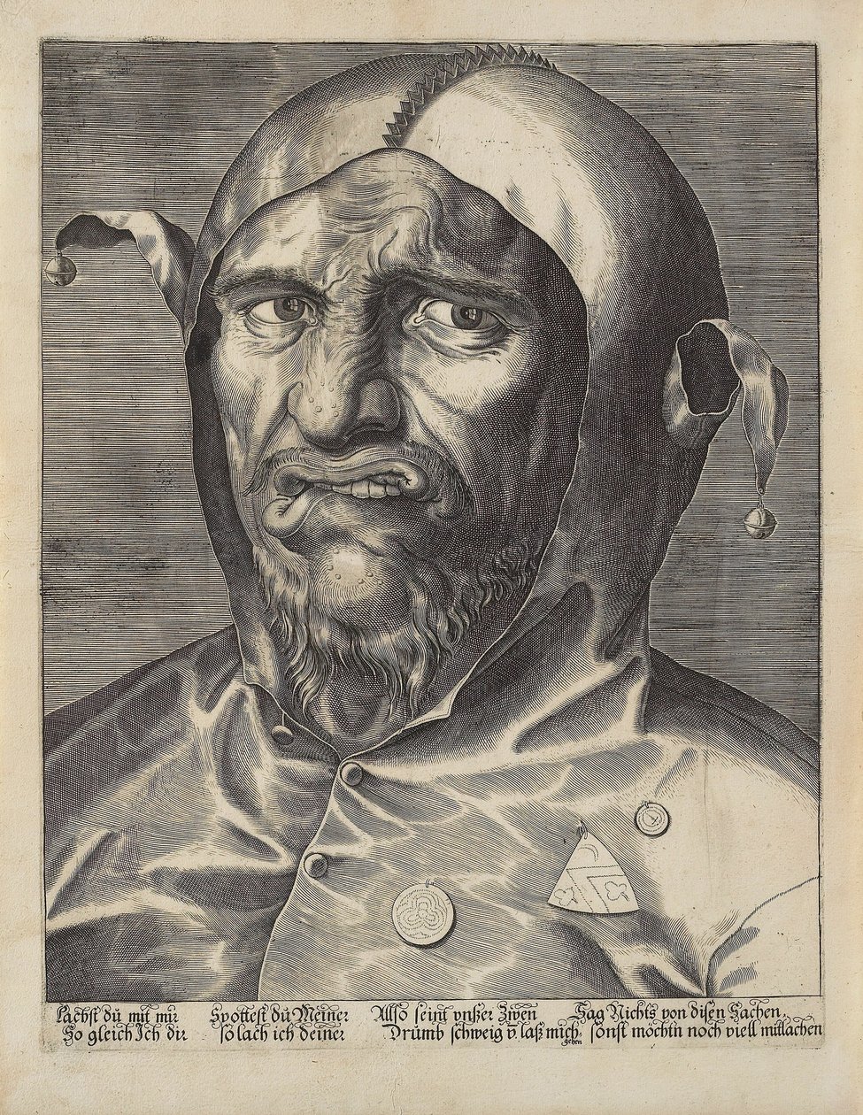 Large Head of a Jester by Unbekannt Unbekannt