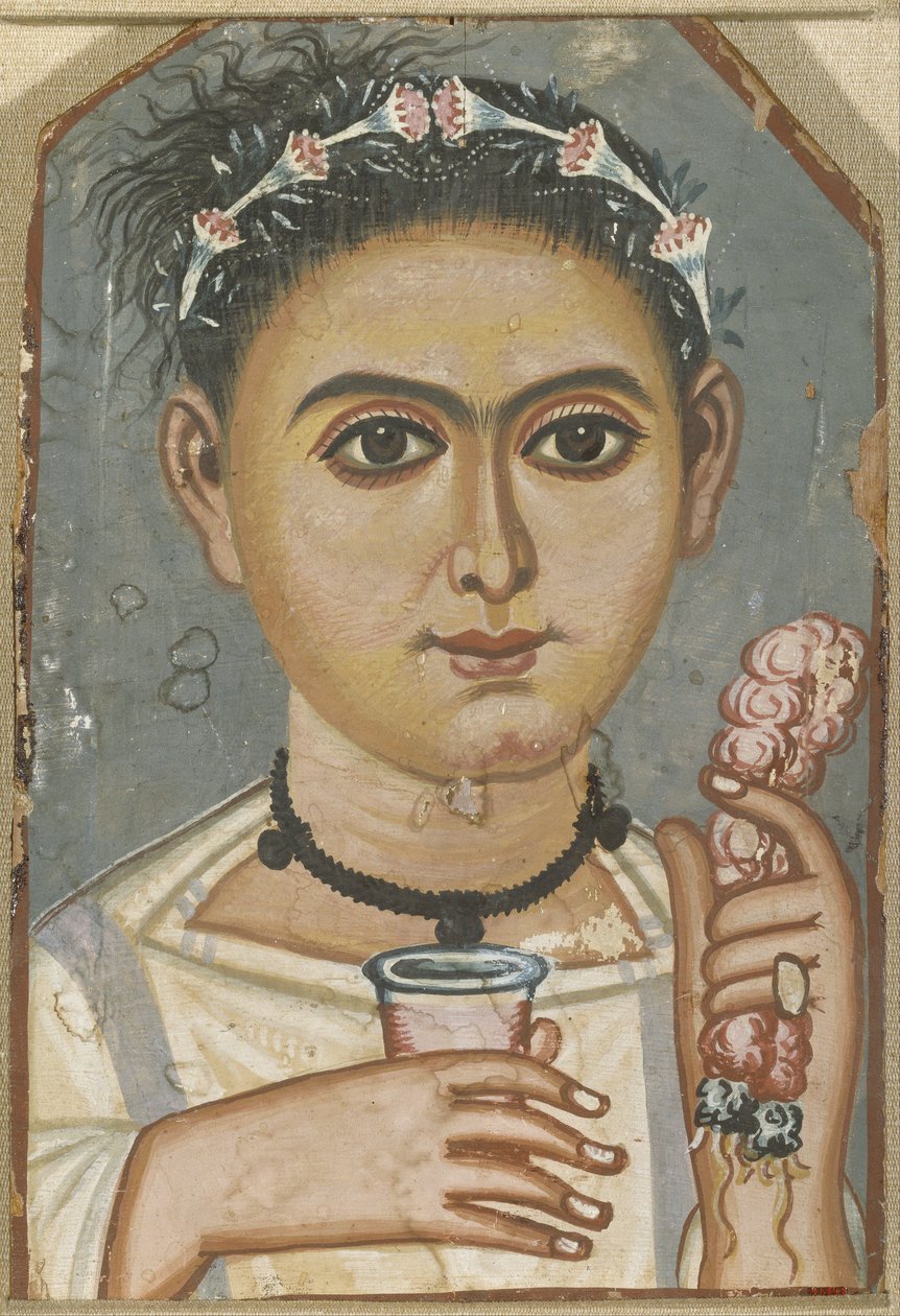 Boy with a Floral Garland in His Hair by Unbekannt Unbekannt
