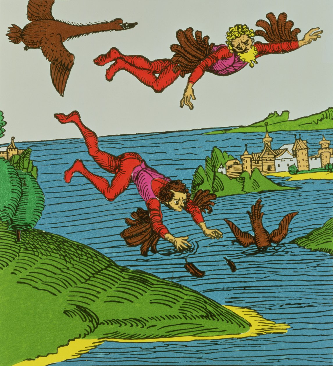 Daedalus and Icarus, 15th century by Unbekannt Unbekannt