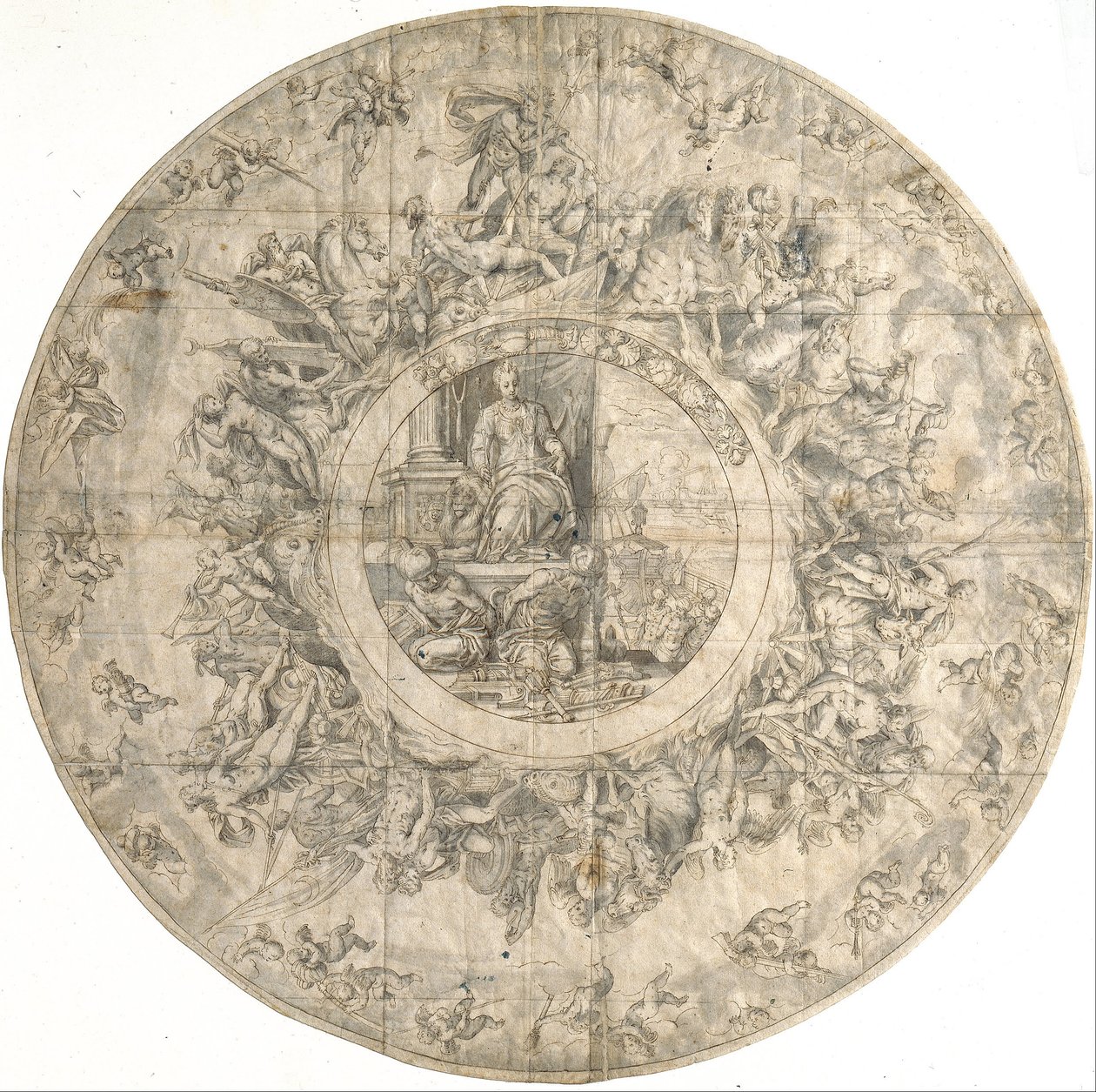 Design for an Ornamental Plate Showing the Triumph of Venice over the Turks by Unbekannt Unbekannt