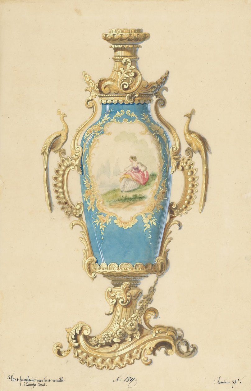 Design for the Base of an Oil Lamp by Unbekannt Unbekannt