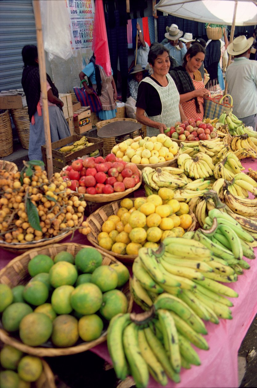 Fruit and vegetable stall by Unbekannt Unbekannt