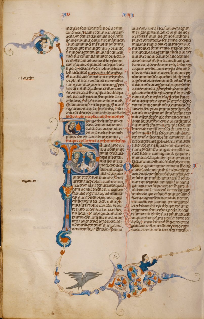 Initial P- Saint Paul Giving a Letter to a Bishop by Unbekannt Unbekannt