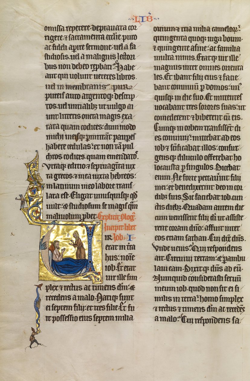 Initial V - Job Derided by His Wife by Unbekannt Unbekannt