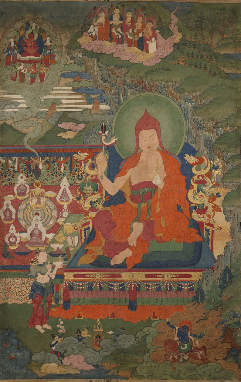 Lama Engaged in Ritual by Unbekannt Unbekannt