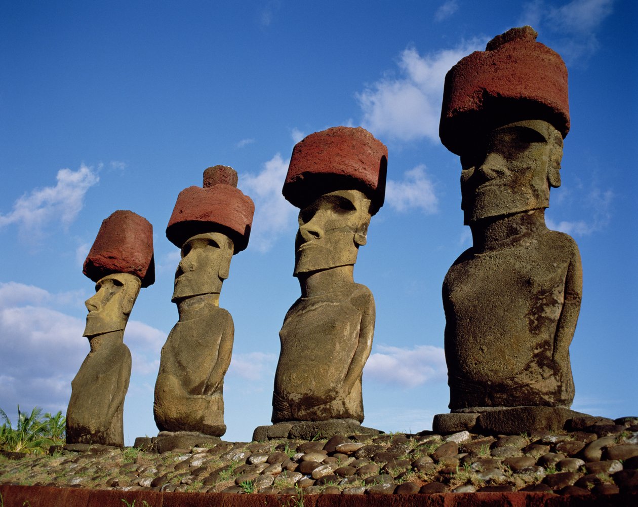 Monolithic Statues on Ahu Nau Nau at Anakena Beach (detail) by Unbekannt Unbekannt