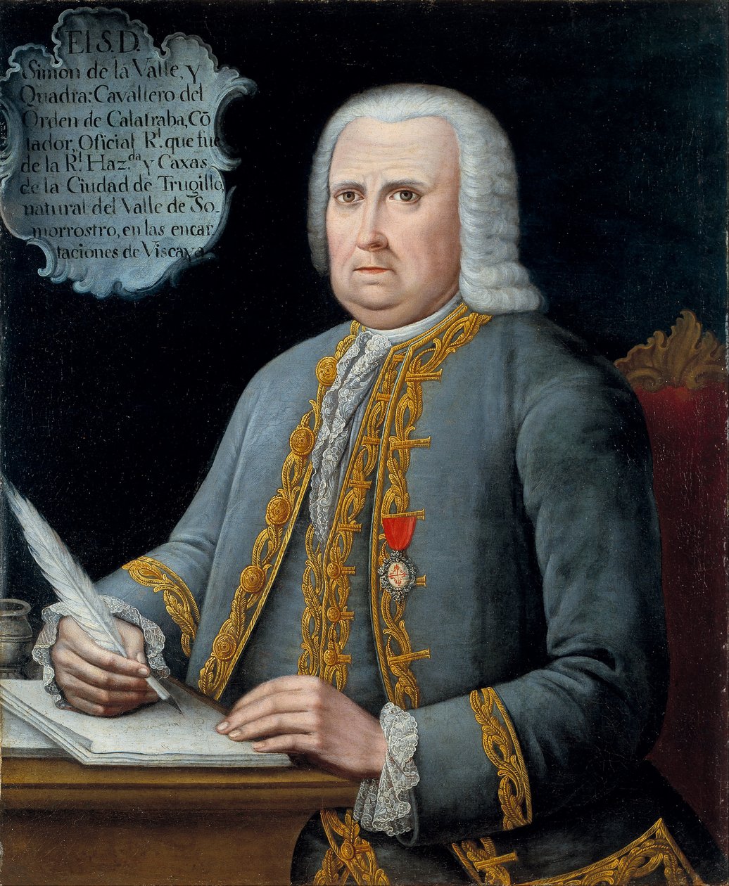 Portraits of Simon de la Valle y Cuadra and Maria by Unbekannt Unbekannt