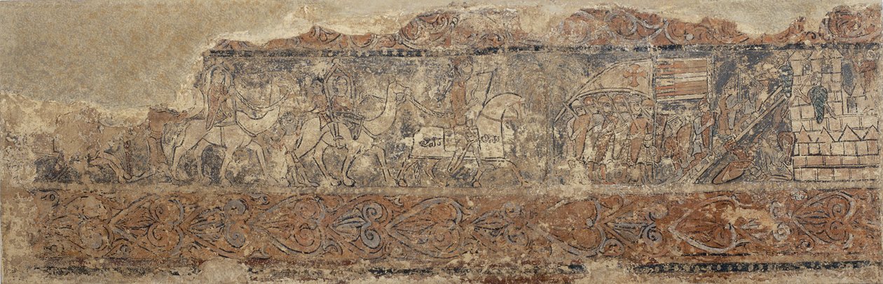 Retinue of Pilgrims and Assault on a Castle (Saint John of Acre) by Unbekannt Unbekannt