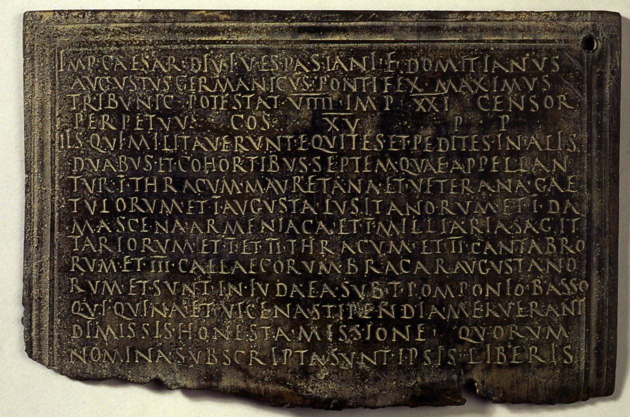 Roman Military Diploma by Unbekannt Unbekannt