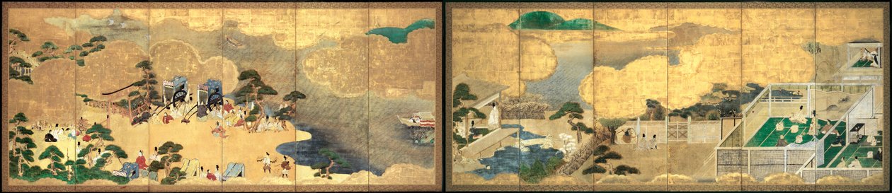 Scenes from the Tale of Genji by Unbekannt Unbekannt
