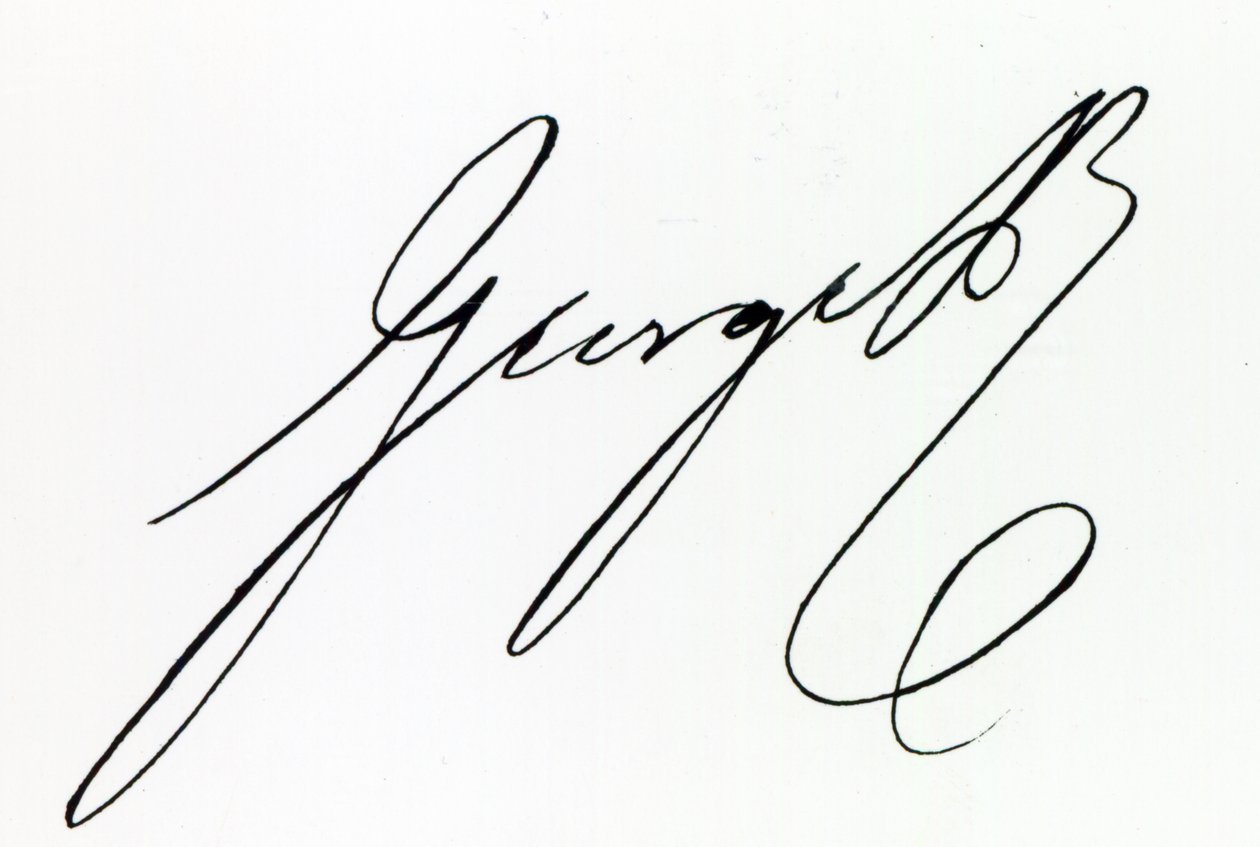 Signature of George IV by Unbekannt Unbekannt