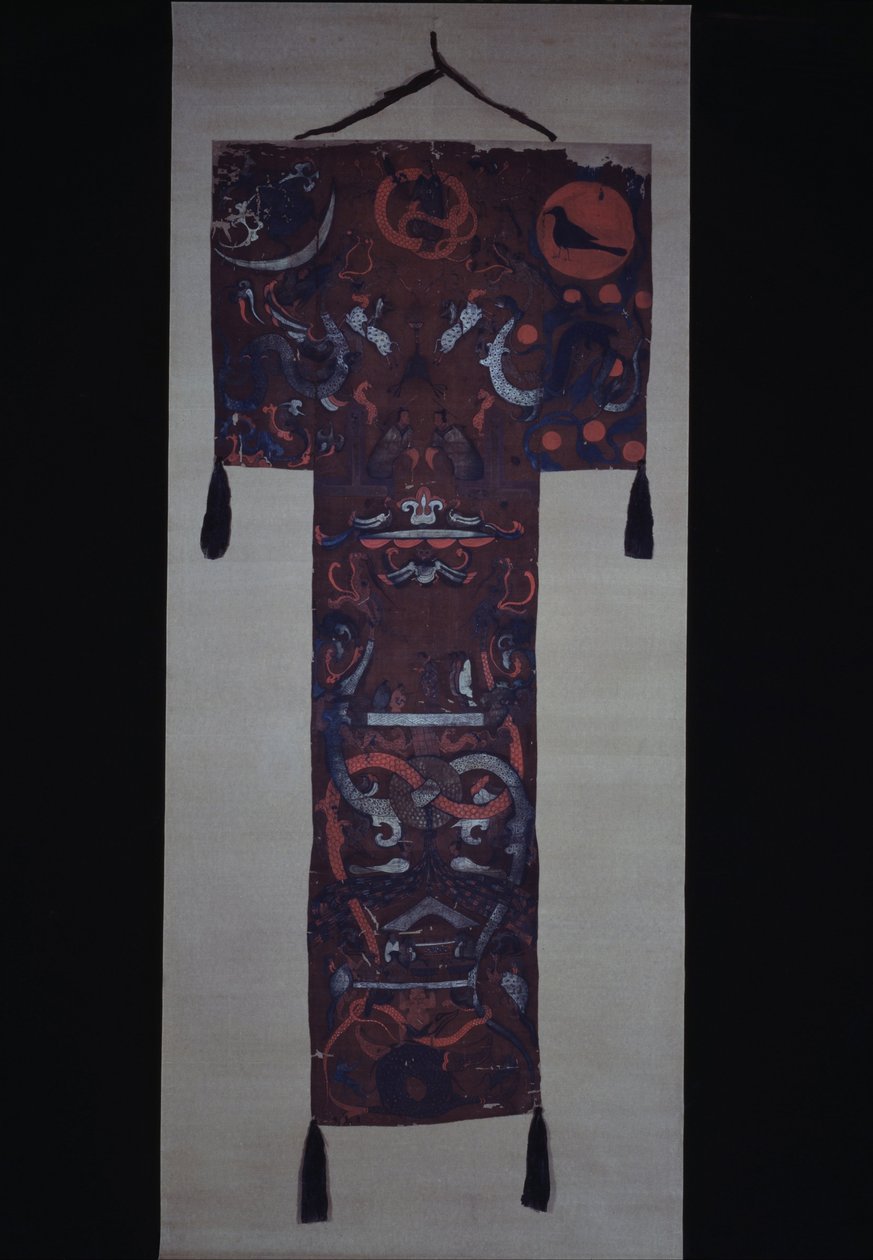 T-shaped Painting on Silk by Unbekannt Unbekannt