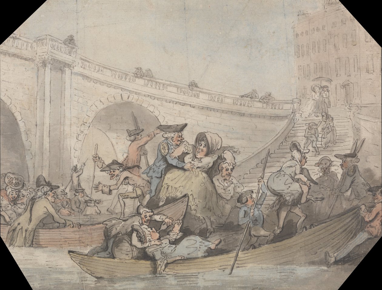 The Arrival of Ferries at London Bridge by Unbekannt Unbekannt