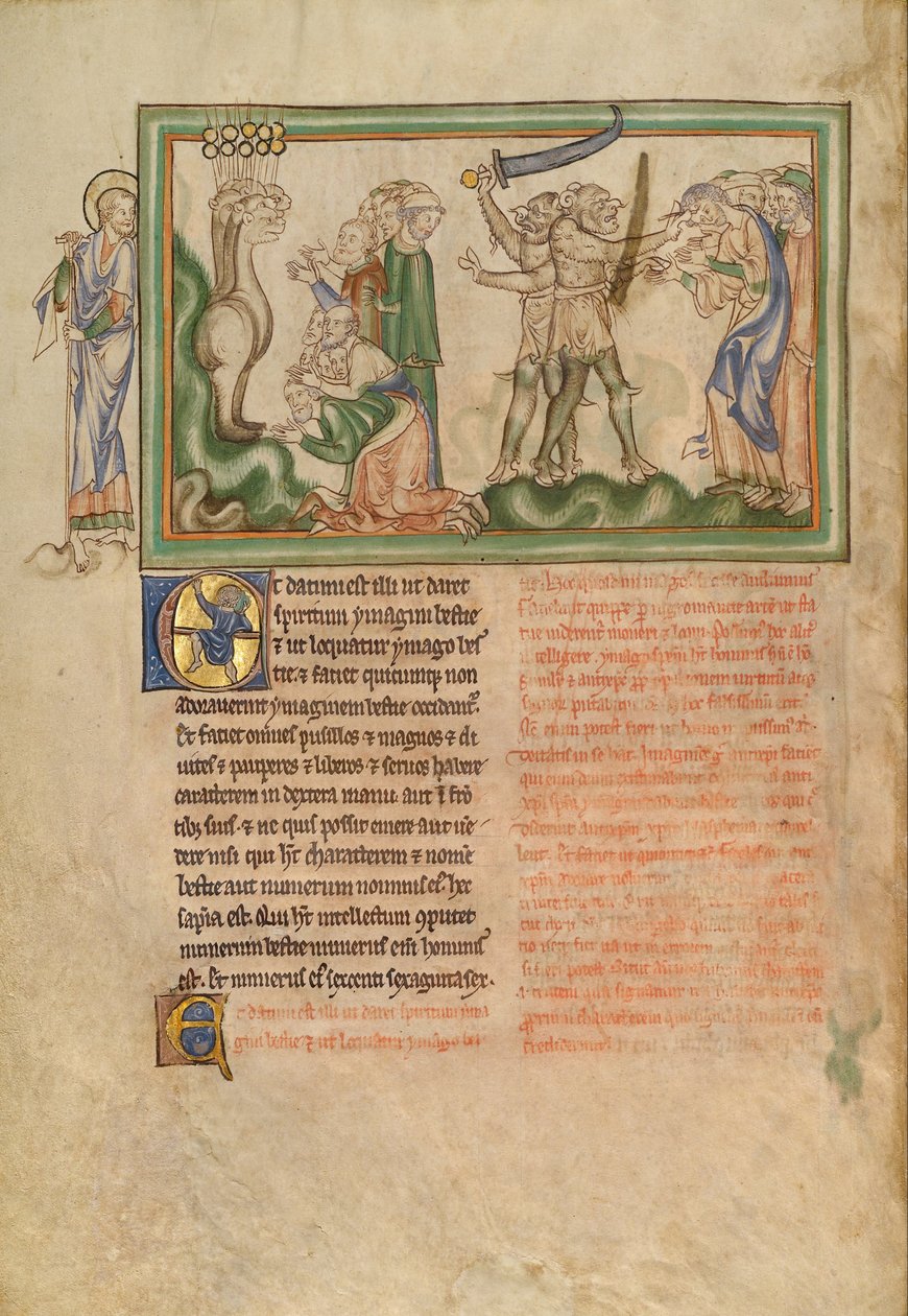The Beast from the Earth Killing People and People Receiving the Mark of the Beast by Unbekannt Unbekannt