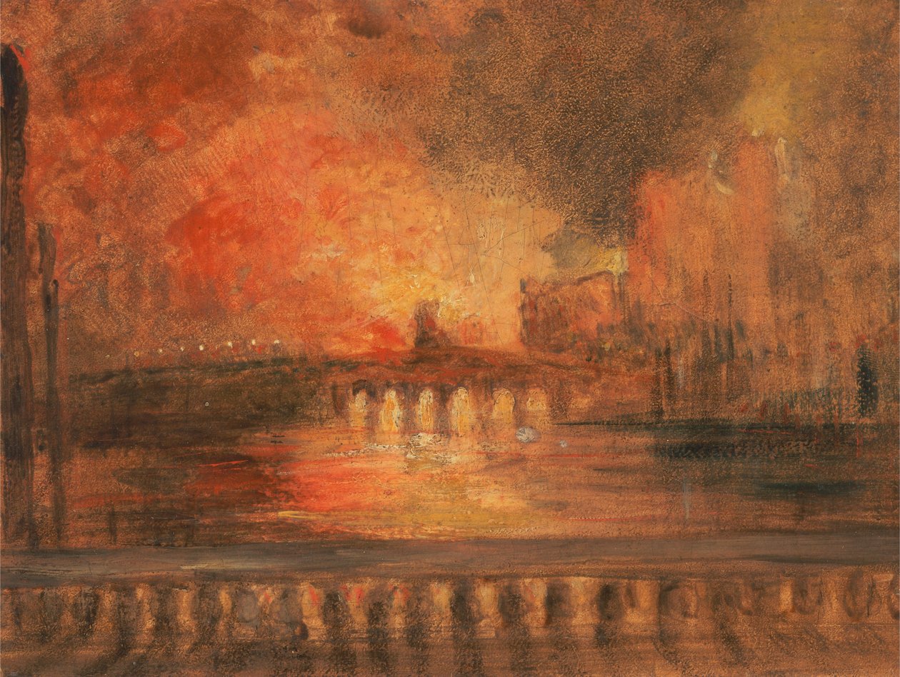 The Burning of the Houses of Parliament by Unbekannt Unbekannt