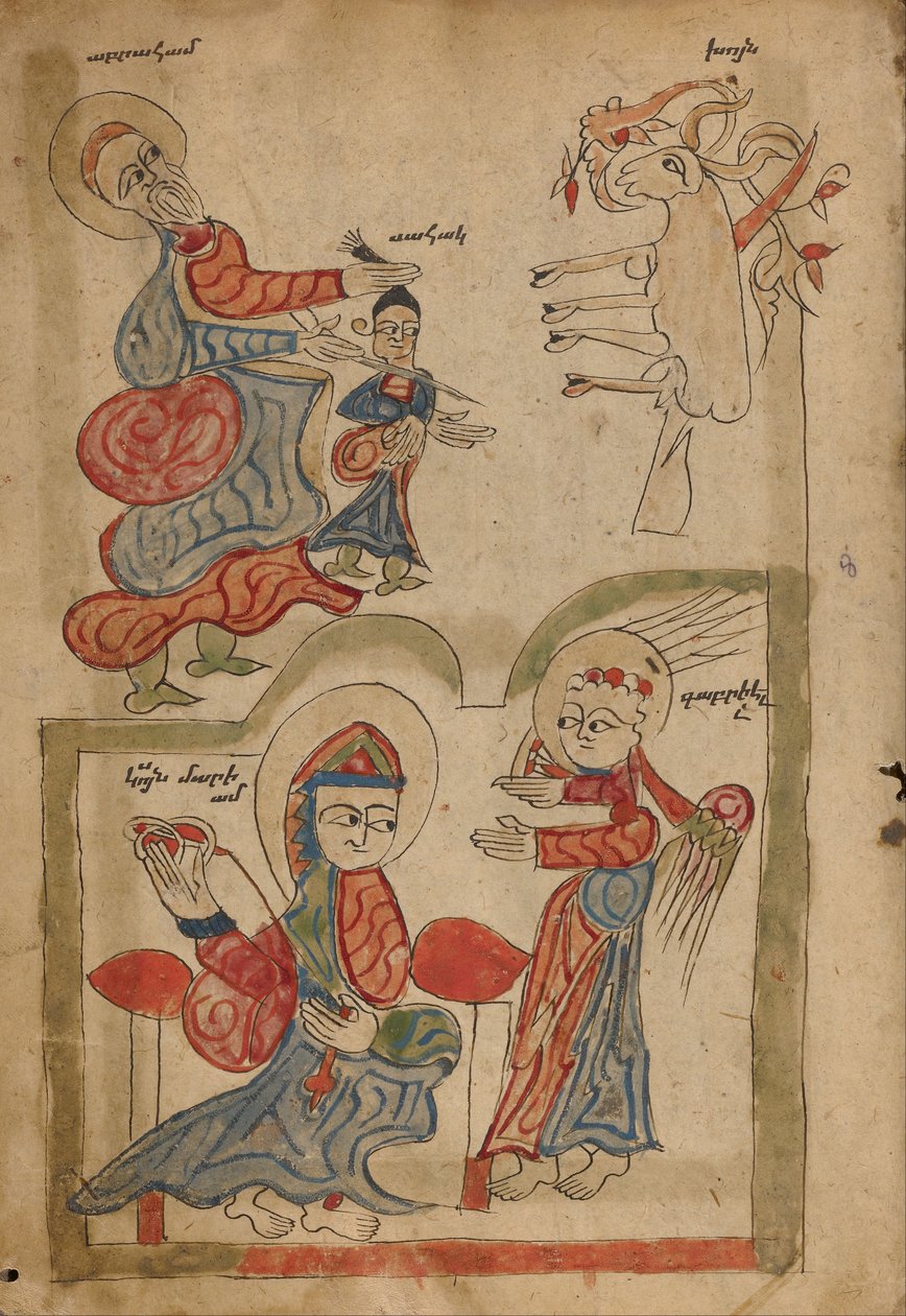 The Sacrifice of Isaac and The Annunciation by Unbekannt Unbekannt