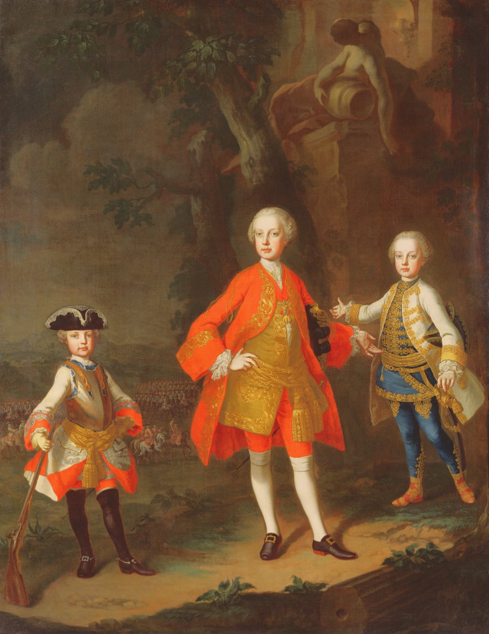 Three Sons of Maria Theresa of Austria by Unbekannt Unbekannt