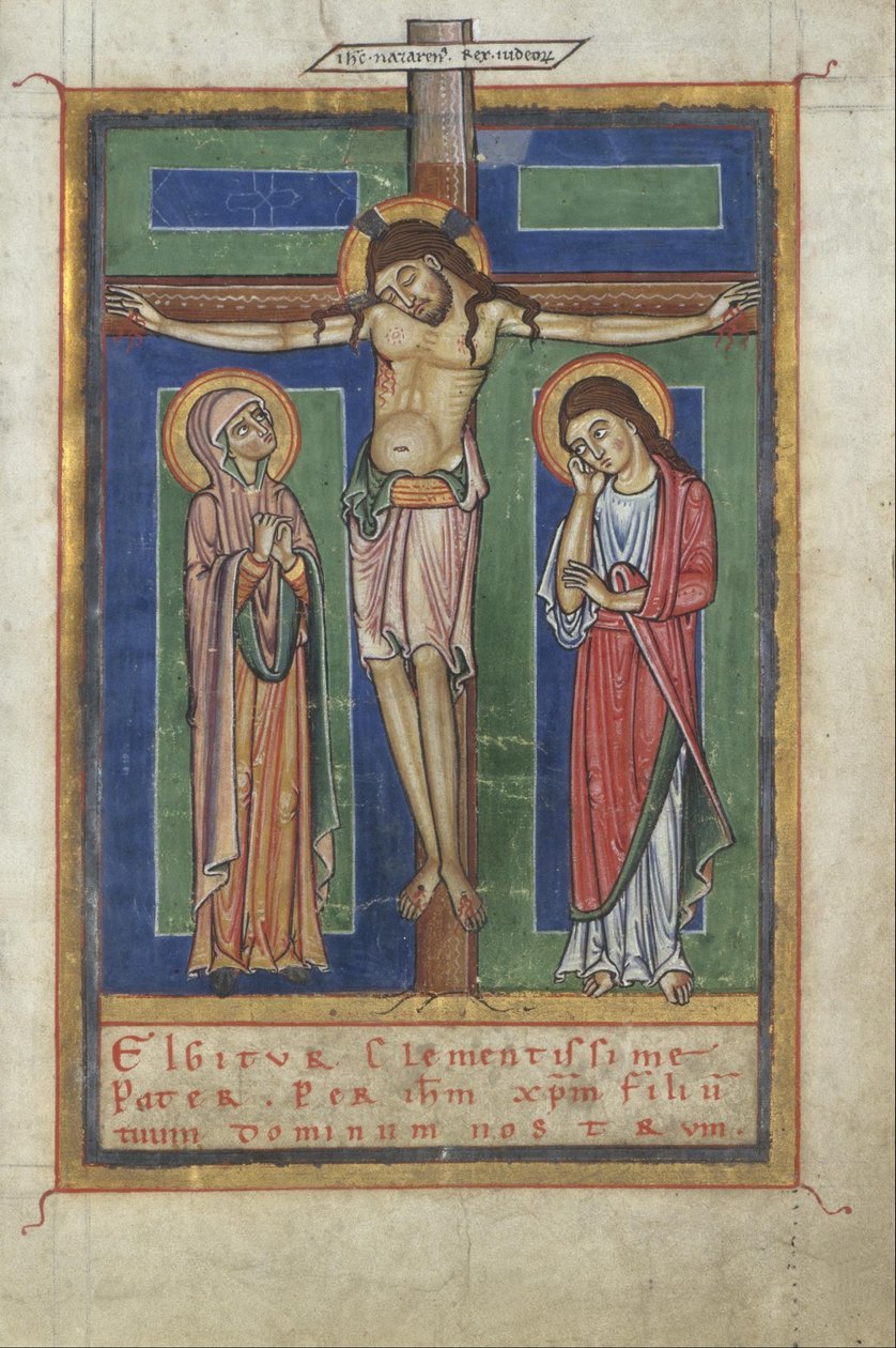 Canon Page from a Sacramentary, with the Crucifixion by Unbekannt Unbekannt