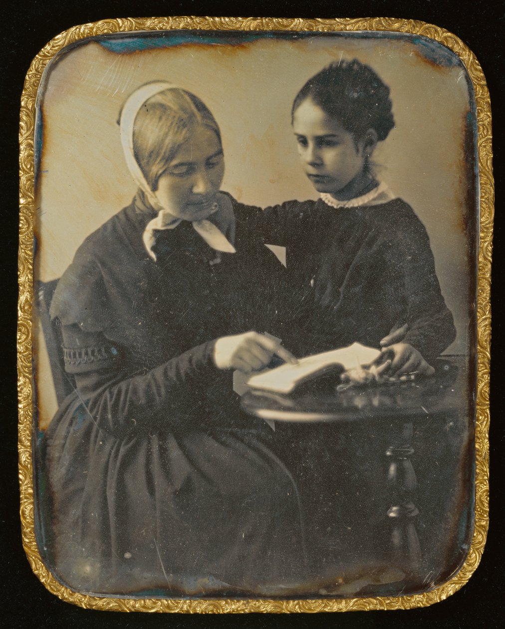 Woman Reading to a Girl by Unbekannt Unbekannt