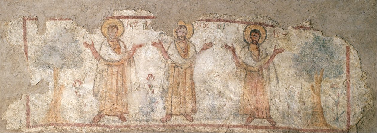 Wall Painting Depicting Saints at Worship by Unbekannt Unbekannt