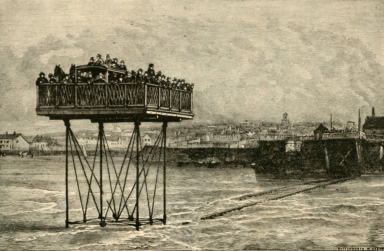 A Curious Rolling Bridge, 1882 by Unbekannt