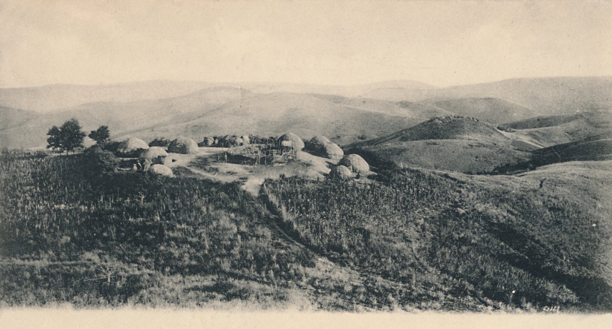 A Kafir Kraal - Zululand by Unbekannt