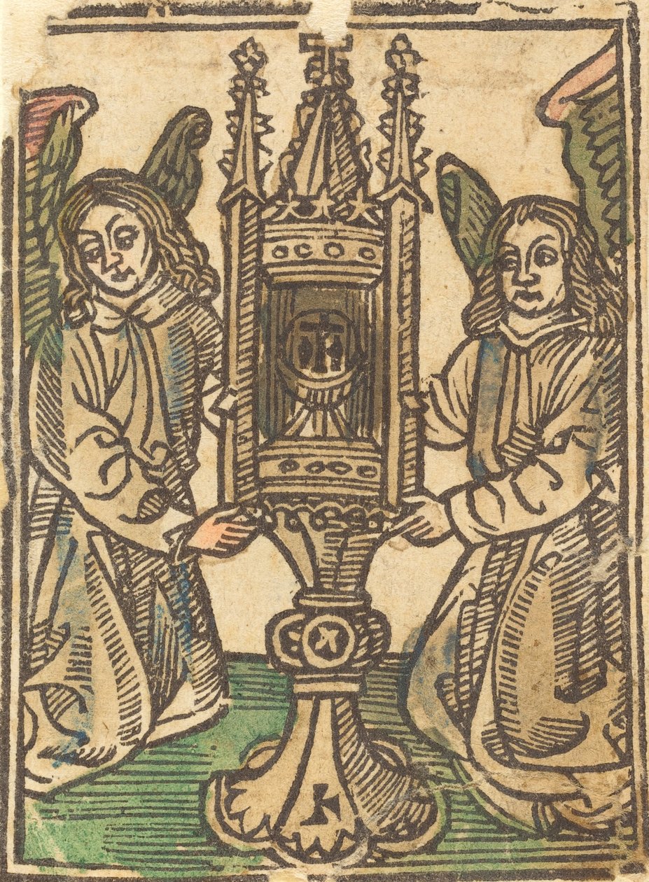 A Monstrance Held by Two Angels, 1495-1500 by Unbekannt