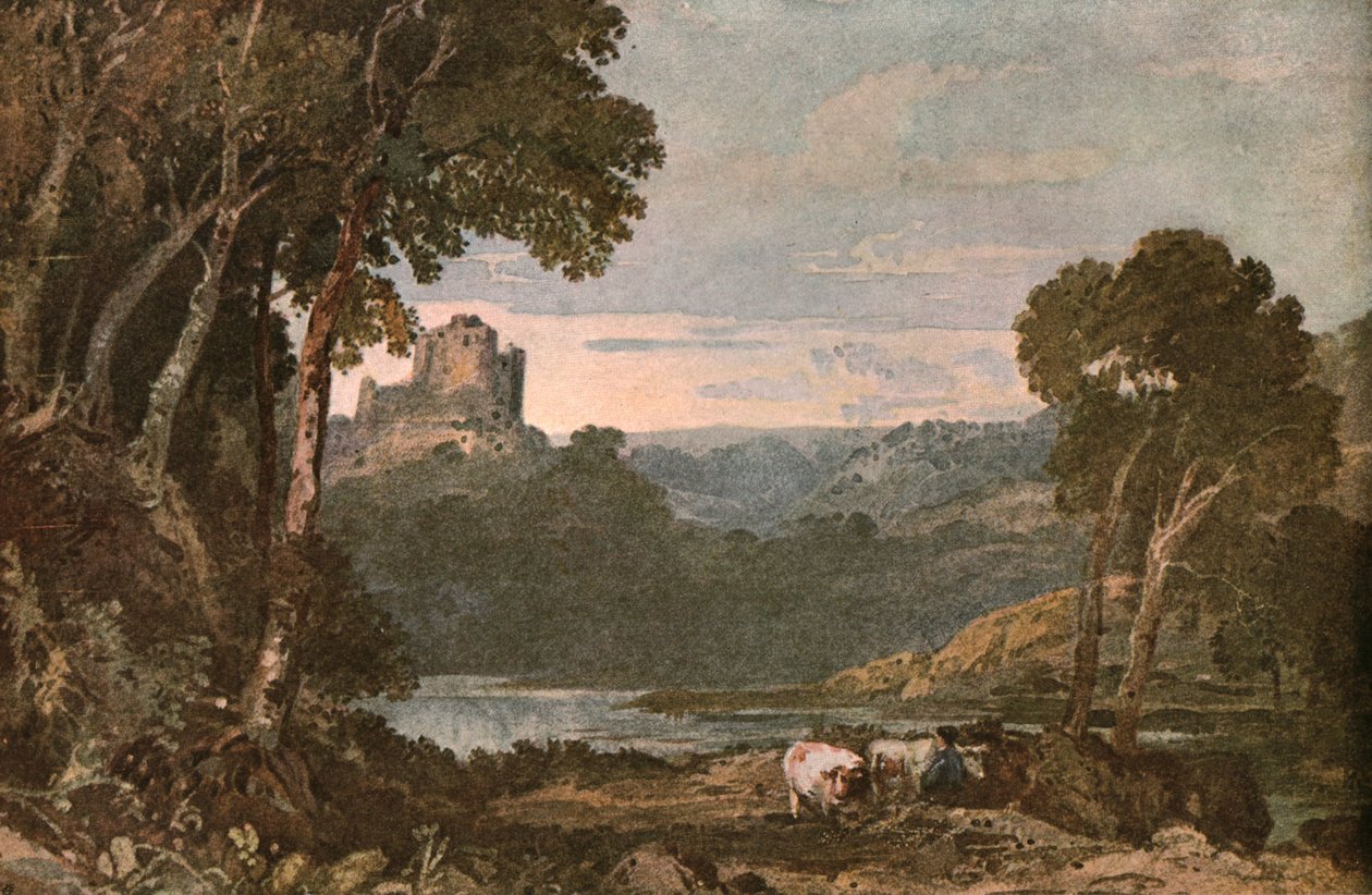 A River Scene with Cows, c1900 by Unbekannt