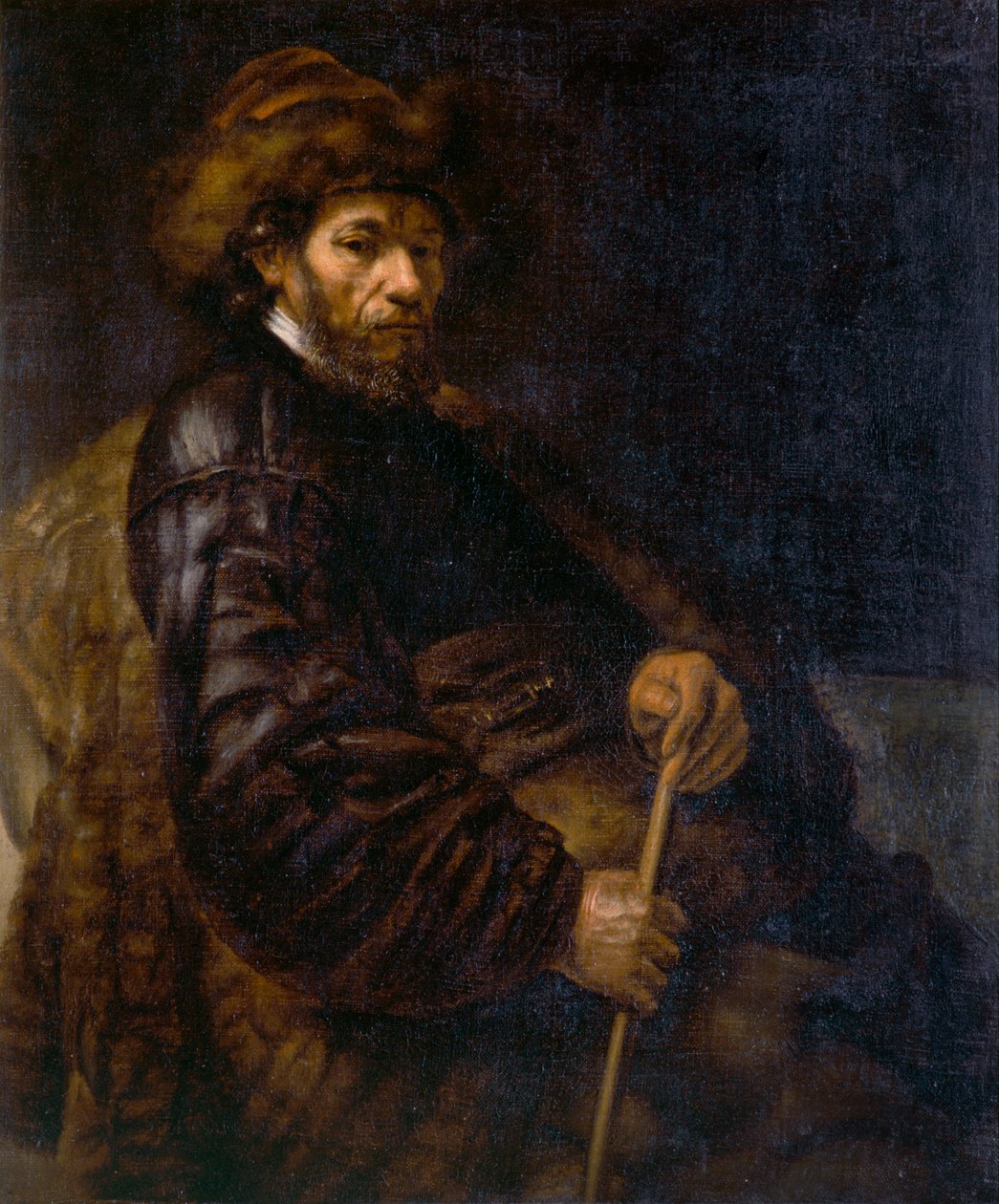 A Seated Man with a Stick, c. 1800-1850 by Unbekannt