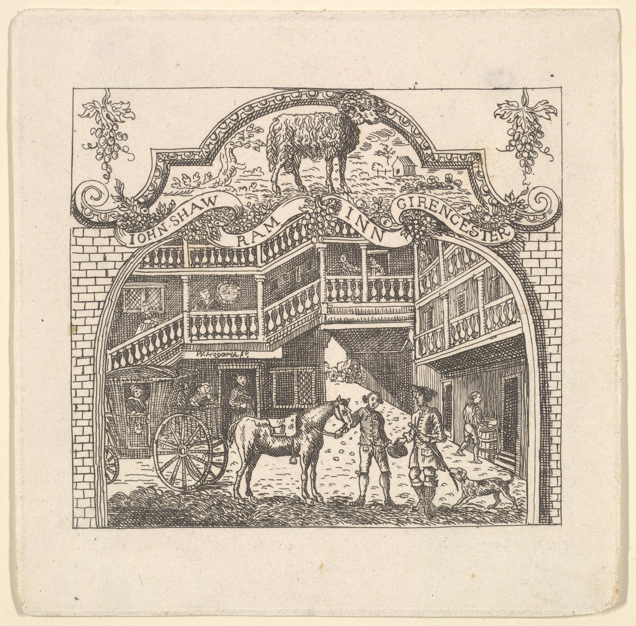 A Tavern Card for John Shaw, 1790s by Unbekannt