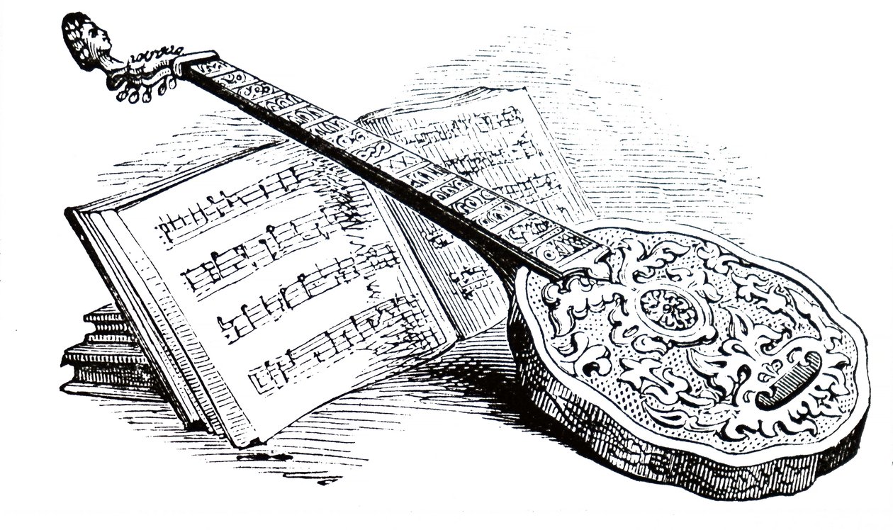 A Tudor Zither and Music Book by Unbekannt