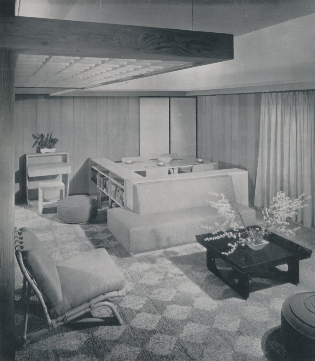 A Combination Living and Dining Room by Unbekannt